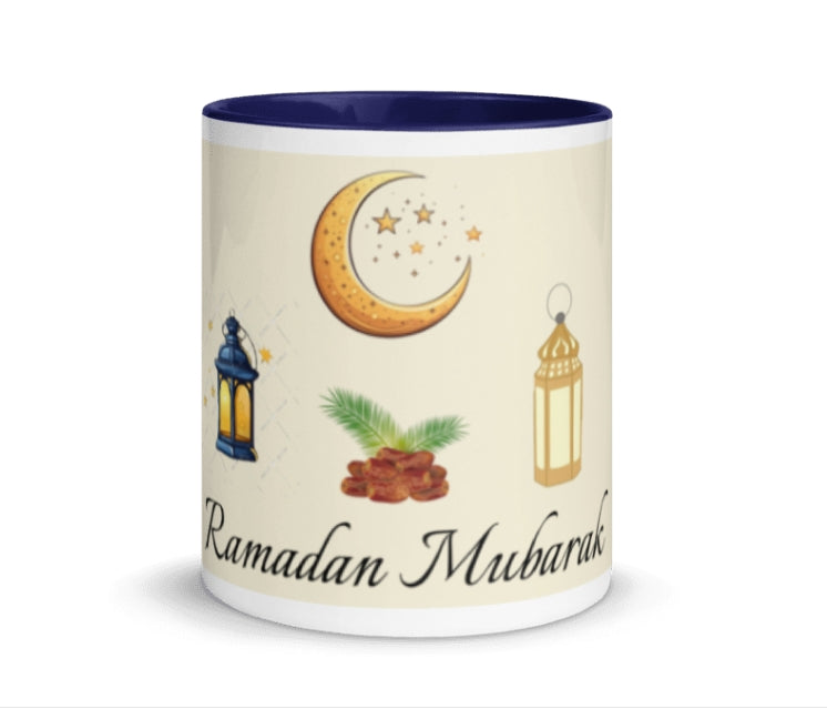 Ramadan Mubarak Ceramic designed Mug with Color Inside
